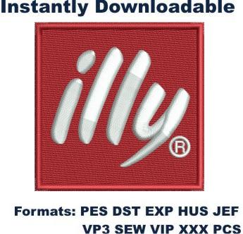 illy logo embroidery design